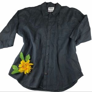 FLAX 100% Linen Half Sleeve Blouse Shirt